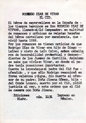 Biografia Rodrigo Diaz De Vivar El Cid Atras